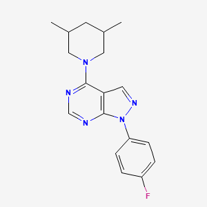 1-[1-(4-fluorophenyl)-1H-pyrazolo[3,4-d]pyrimidin-4-yl]-3,5-dimethylpiperidine