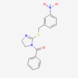 [2-[(3-Nitrophenyl)methylsulfanyl]-4,5-dihydroimidazol-1-yl]-phenylmethanone