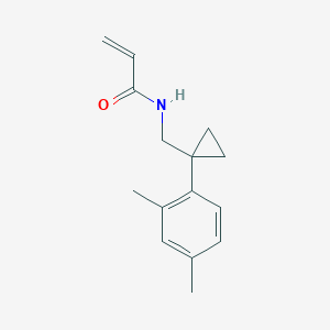 molecular formula C15H19NO B3014212 N-[[1-(2,4-Dimethylphenyl)cyclopropyl]methyl]prop-2-enamide CAS No. 2305569-81-5