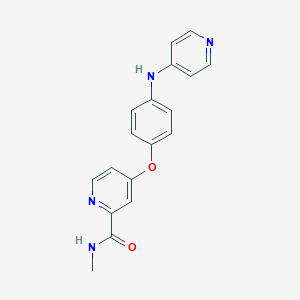 molecular formula C18H16N4O2 B3014213 N-Methyl-4-[4-(pyridin-4-ylamino)phenoxy]pyridine-2-carboxamide CAS No. 2460754-60-1