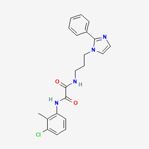N1-(3-chloro-2-methylphenyl)-N2-(3-(2-phenyl-1H-imidazol-1-yl)propyl)oxalamide