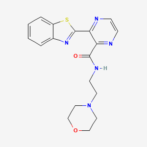 3-(1,3-benzothiazol-2-yl)-N-[2-(morpholin-4-yl)ethyl]pyrazine-2-carboxamide