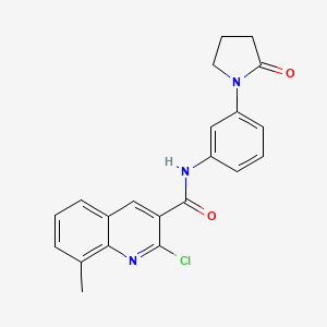 2-chloro-8-methyl-N-[3-(2-oxopyrrolidin-1-yl)phenyl]quinoline-3-carboxamide