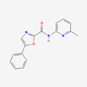 molecular formula C16H13N3O2 B3014221 N-(6-methylpyridin-2-yl)-5-phenyl-1,3-oxazole-2-carboxamide CAS No. 955769-44-5