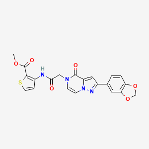 methyl 3-({[2-(1,3-benzodioxol-5-yl)-4-oxopyrazolo[1,5-a]pyrazin-5(4H)-yl]acetyl}amino)thiophene-2-carboxylate