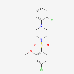 1-(4-Chloro-2-methoxyphenyl)sulfonyl-4-(2-chlorophenyl)piperazine