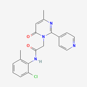 molecular formula C19H17ClN4O2 B3014224 N-(2-chloro-6-methylphenyl)-2-(4-methyl-6-oxo-2-(pyridin-4-yl)pyrimidin-1(6H)-yl)acetamide CAS No. 1421517-25-0