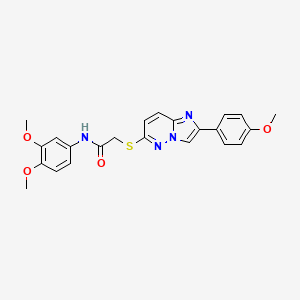 N-(3,4-dimethoxyphenyl)-2-((2-(4-methoxyphenyl)imidazo[1,2-b]pyridazin-6-yl)thio)acetamide