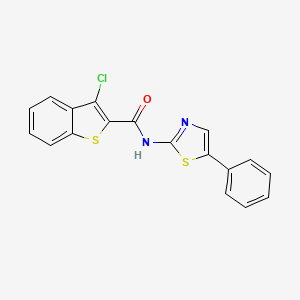 3-chloro-N-(5-phenyl-1,3-thiazol-2-yl)-1-benzothiophene-2-carboxamide
