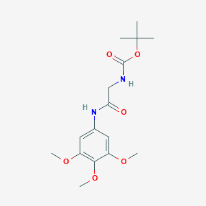 molecular formula C16H24N2O6 B3014228 tert-butyl N-{[(3,4,5-trimethoxyphenyl)carbamoyl]methyl}carbamate CAS No. 1987472-22-9
