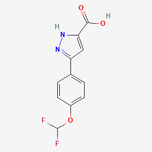5-[4-(difluoromethoxy)phenyl]-1H-pyrazole-3-carboxylic acid