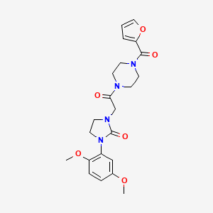 1-(2,5-Dimethoxyphenyl)-3-(2-(4-(furan-2-carbonyl)piperazin-1-yl)-2-oxoethyl)imidazolidin-2-one