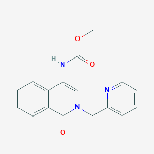 molecular formula C17H15N3O3 B3014250 methyl N-[1-oxo-2-(pyridin-2-ylmethyl)isoquinolin-4-yl]carbamate CAS No. 303995-52-0