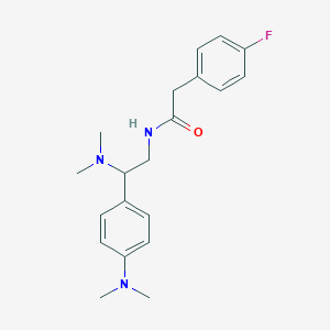 molecular formula C20H26FN3O B3014257 N-[2-(dimethylamino)-2-[4-(dimethylamino)phenyl]ethyl]-2-(4-fluorophenyl)acetamide CAS No. 946340-14-3