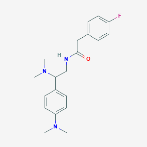 N-(2-(dimethylamino)-2-(4-(dimethylamino)phenyl)ethyl)-2-(4-fluorophenyl)acetamide