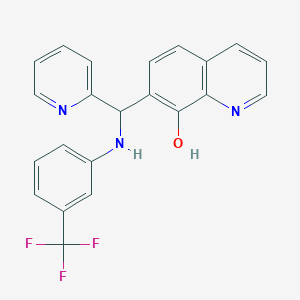 7-(Pyridin-2-yl((3-(trifluoromethyl)phenyl)amino)methyl)quinolin-8-ol