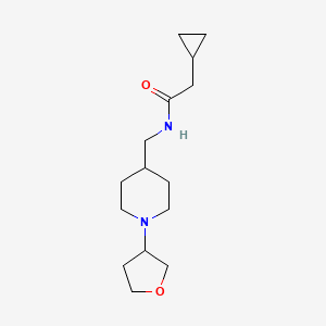2-cyclopropyl-N-((1-(tetrahydrofuran-3-yl)piperidin-4-yl)methyl)acetamide