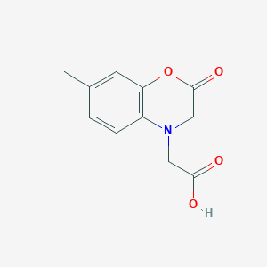 molecular formula C11H11NO4 B3014266 (7-Methyl-2-oxo-2,3-dihydro-4H-1,4-benzoxazin-4-YL)acetic acid CAS No. 953743-36-7