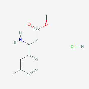 molecular formula C11H16ClNO2 B3014275 Methyl 3-amino-3-(3-methylphenyl)propanoate hydrochloride CAS No. 1269634-10-7
