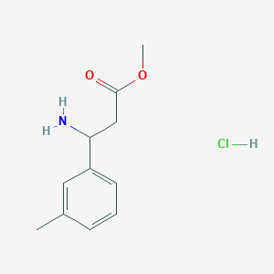 molecular formula C11H16ClNO2 B3014275 Methyl3-amino-3-(3-methylphenyl)propanoate HCl CAS No. 1269634-10-7