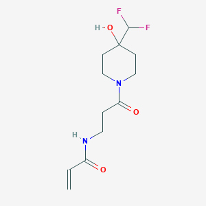 N-[3-[4-(Difluoromethyl)-4-hydroxypiperidin-1-yl]-3-oxopropyl]prop-2-enamide