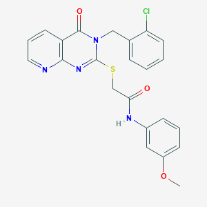 2-((3-(2-chlorobenzyl)-4-oxo-3,4-dihydropyrido[2,3-d]pyrimidin-2-yl)thio)-N-(3-methoxyphenyl)acetamide