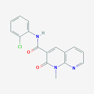 molecular formula C16H12ClN3O2 B3014283 N-(2-chlorophenyl)-1-methyl-2-oxo-1,2-dihydro-1,8-naphthyridine-3-carboxamide CAS No. 899981-02-3