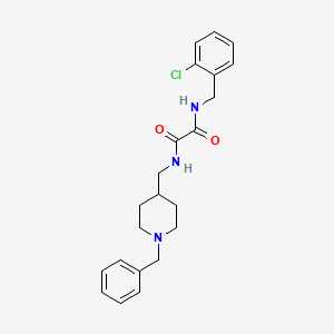 molecular formula C22H26ClN3O2 B3014285 N1-((1-benzylpiperidin-4-yl)methyl)-N2-(2-chlorobenzyl)oxalamide CAS No. 953201-42-8