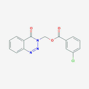(4-Oxo-1,2,3-benzotriazin-3-yl)methyl 3-chlorobenzoate
