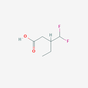 molecular formula C6H10F2O2 B3014296 3-(Difluoromethyl)pentanoic acid CAS No. 1785054-51-4