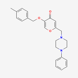5-[(4-Methylphenyl)methoxy]-2-[(4-phenylpiperazin-1-yl)methyl]pyran-4-one