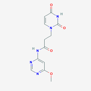 molecular formula C12H13N5O4 B3014298 3-(2,4-dioxo-3,4-dihydropyrimidin-1(2H)-yl)-N-(6-methoxypyrimidin-4-yl)propanamide CAS No. 1421530-69-9
