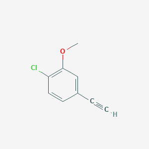molecular formula C9H7ClO B3014313 1-Chloro-4-ethynyl-2-methoxybenzene CAS No. 142475-68-1