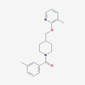 (3-Methylphenyl)-[4-[(3-methylpyridin-2-yl)oxymethyl]piperidin-1-yl]methanone