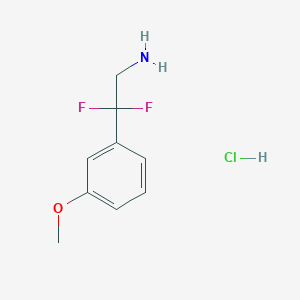 molecular formula C9H12ClF2NO B3014337 2,2-Difluoro-2-(3-methoxyphenyl)ethanamine;hydrochloride CAS No. 2408966-09-4