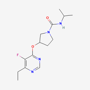 3-((6-ethyl-5-fluoropyrimidin-4-yl)oxy)-N-isopropylpyrrolidine-1-carboxamide