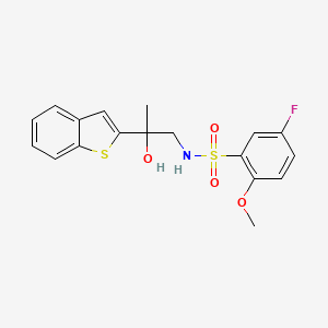 N-(2-(benzo[b]thiophen-2-yl)-2-hydroxypropyl)-5-fluoro-2-methoxybenzenesulfonamide