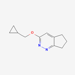 molecular formula C11H14N2O B3014353 3-(cyclopropylmethoxy)-5H,6H,7H-cyclopenta[c]pyridazine CAS No. 2198021-08-6