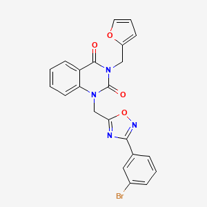 1-((3-(3-bromophenyl)-1,2,4-oxadiazol-5-yl)methyl)-3-(furan-2-ylmethyl)quinazoline-2,4(1H,3H)-dione