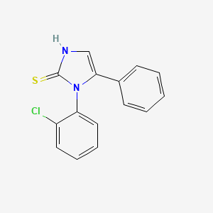 molecular formula C15H11ClN2S B3014370 1-(2-chlorophenyl)-5-phenyl-1H-imidazole-2-thiol CAS No. 852400-29-4