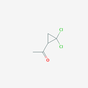 molecular formula C5H6Cl2O B3014412 Ethanone, 1-(2,2-dichlorocyclopropyl)- (9CI) CAS No. 61971-73-1