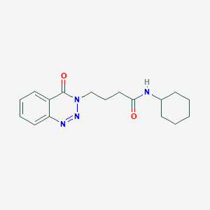 molecular formula C17H22N4O2 B3014451 N-cyclohexyl-4-(4-oxo-1,2,3-benzotriazin-3-yl)butanamide CAS No. 688354-40-7