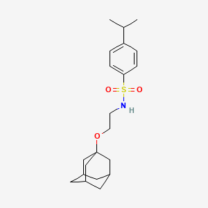 B3014461 N-[2-(Adamantan-1-yloxy)-ethyl]-4-isopropyl-benzenesulfonamide CAS No. 445473-48-3