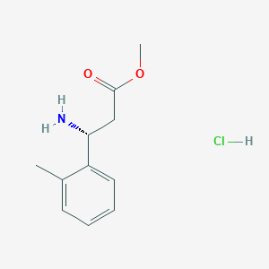 molecular formula C11H16ClNO2 B3014462 methyl (3R)-3-amino-3-(2-methylphenyl)propanoate hydrochloride CAS No. 1391444-33-9