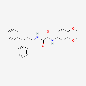 molecular formula C25H24N2O4 B3014466 N1-(2,3-dihydrobenzo[b][1,4]dioxin-6-yl)-N2-(3,3-diphenylpropyl)oxalamide CAS No. 941894-18-4