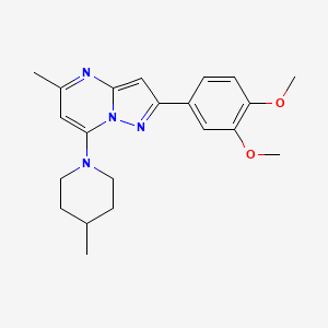 2-(3,4-Dimethoxyphenyl)-5-methyl-7-(4-methylpiperidin-1-yl)pyrazolo[1,5-a]pyrimidine