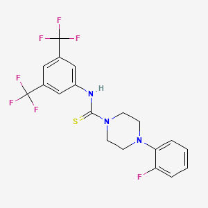 N-[3,5-bis(trifluoromethyl)phenyl]-4-(2-fluorophenyl)piperazine-1-carbothioamide