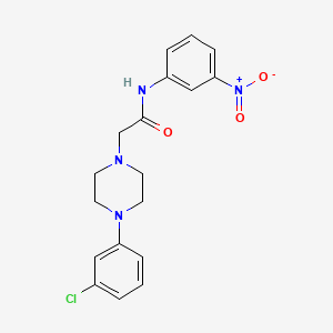 2-[4-(3-chlorophenyl)piperazin-1-yl]-N-(3-nitrophenyl)acetamide