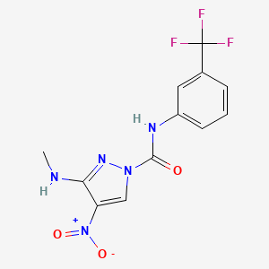 3-(methylamino)-4-nitro-N-[3-(trifluoromethyl)phenyl]-1H-pyrazole-1-carboxamide