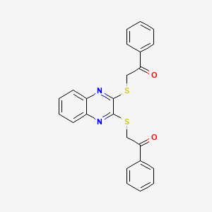 2-(3-Phenacylsulfanylquinoxalin-2-yl)sulfanyl-1-phenylethanone